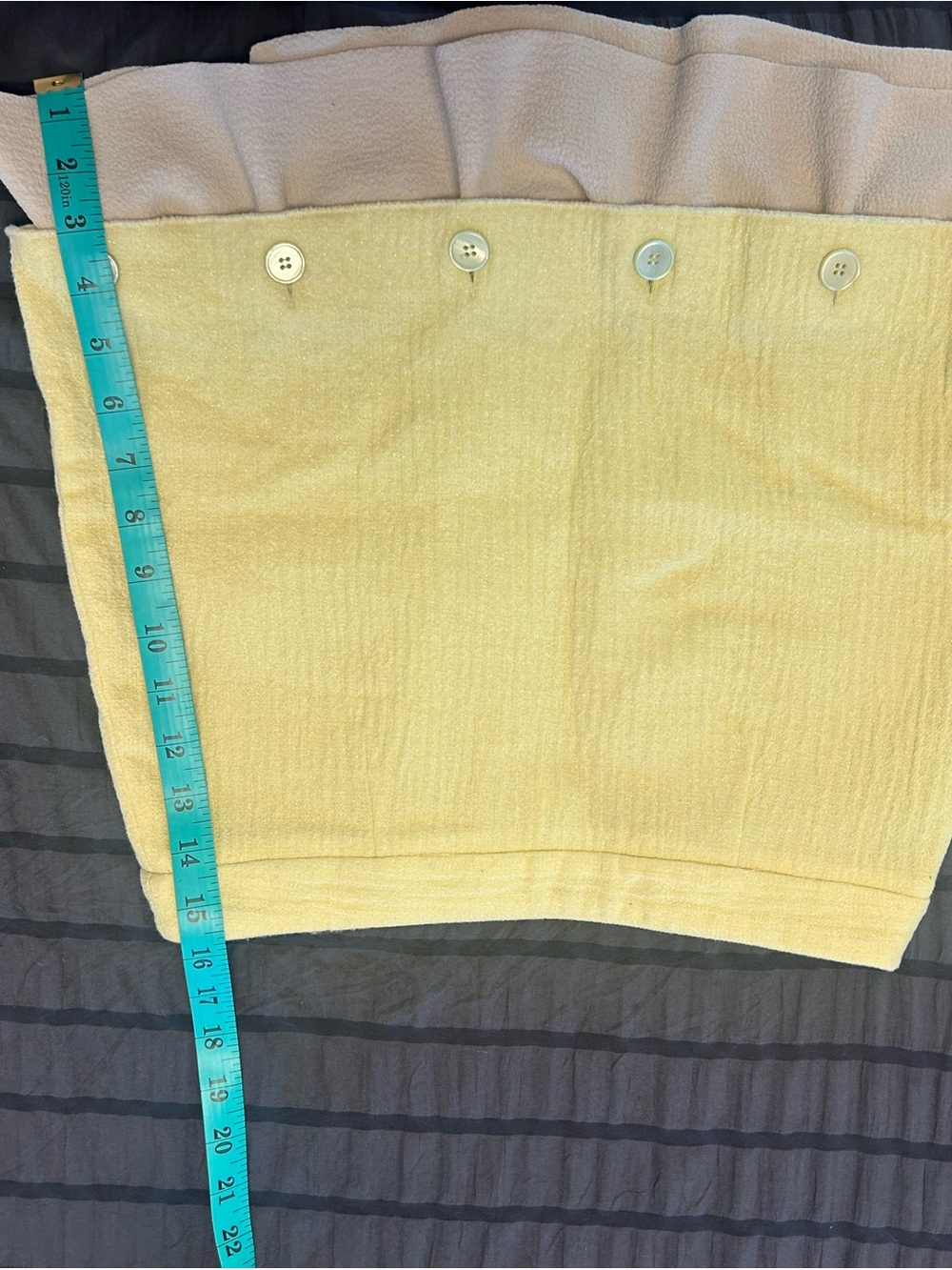 Moschino Pale Yellow Mini Skirt with Cream Ruffle - Picture 7 of 9